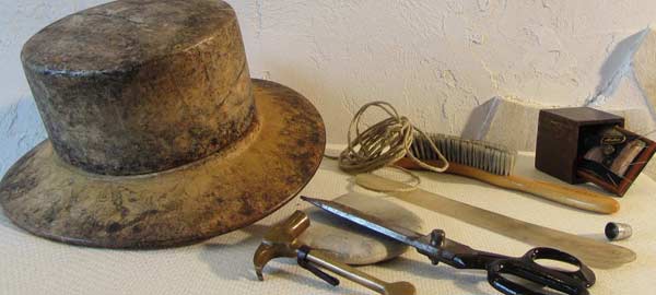 Werkzeug einer Hutmacherin, Holz Hut Form, Hutmacher Hutform