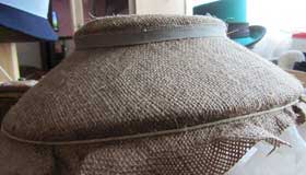 Hut-Unterform aus Buckram Hutmacherin, Damen Stoff Hut Herstellung